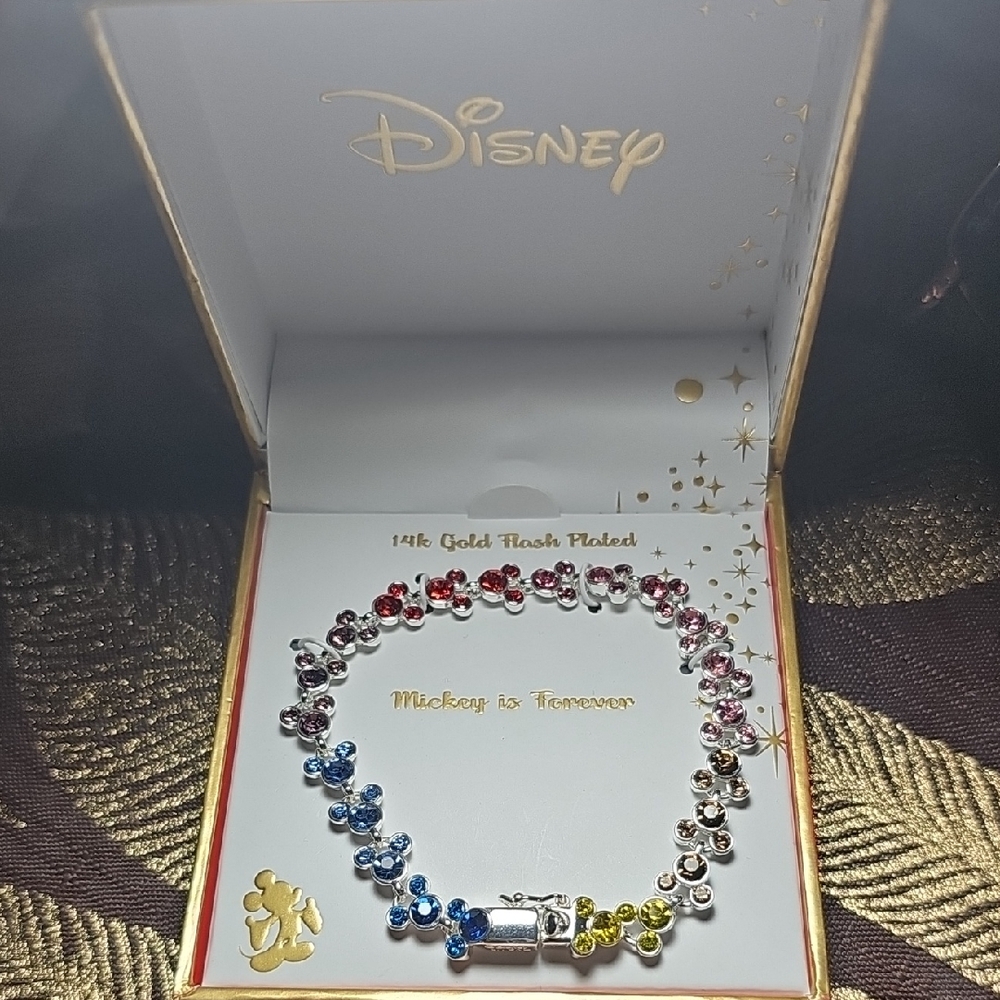 Disney Mickey Bracelet with Colorful Stones